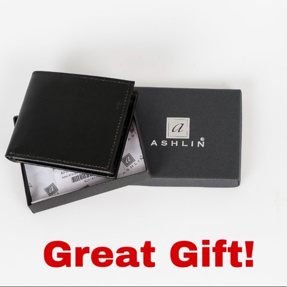 NIB Ashlin RFID leather Bi-Fold Wallet - Picture 1 of 6